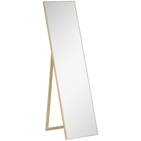 Rootz-sidospeili - Täyspitkä peili - Peili - Jalustalla vapaasti seisova - MDF/lasi - Luonnollinen - 40cm x 35cm x 147cm