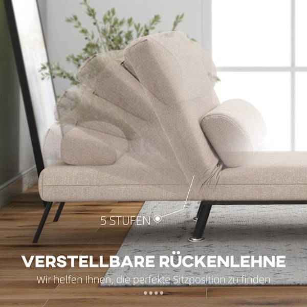 Rootz folding relaxation stol - fåtölj säng - bäddsoffa - justerbart ryggstöd - 75 cm x 70 cm x 75 cm - brun