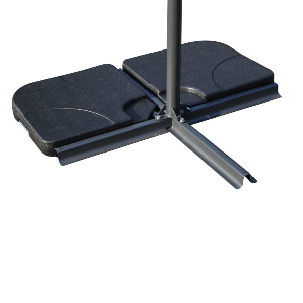 Rootz Parasol Parasol Stand - Sort - Hdpe, Metal - 19,69 cm x 19,69 cm x 2.952 cm