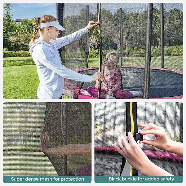 Rootz Trampolin - Utomhusstudsmatta - Barnstudsmatta - Ministudsmatta - Trampolinpark - Hoppstudsmatta - Svart/Grön