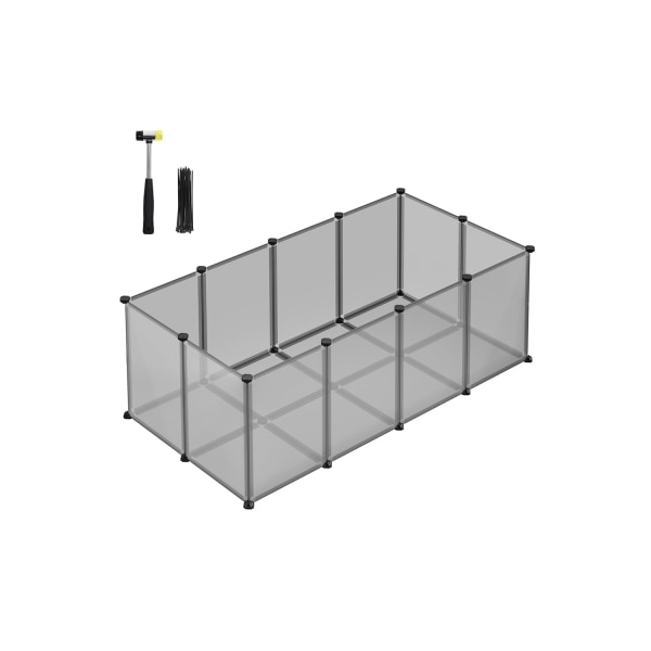 Rootz DIY Grey Storage Cube Organizer - Plasthylla - Modulära hyllor - Enkel montering - Lättvikt - Mångsidig - 125cm x 63cm x 42cm