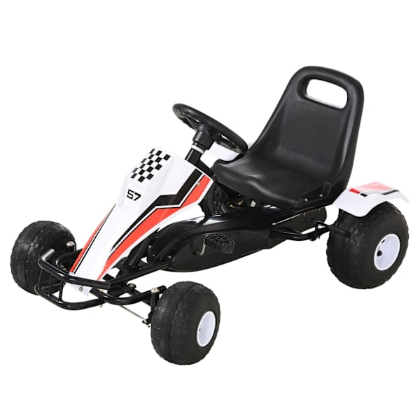 Rootz Go-Kart polkimella - Valkoinen - Teräs - 40,94 cm x 25,98 cm x 22,44 cm