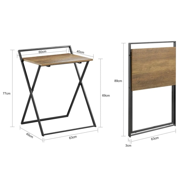 Rootz Hopfällbart skrivbord Dator Skrivbord Arbetsstation Skrivbord Barn Tonåringar Skrivbord- Fällbart bord Sidobord Soffbord
