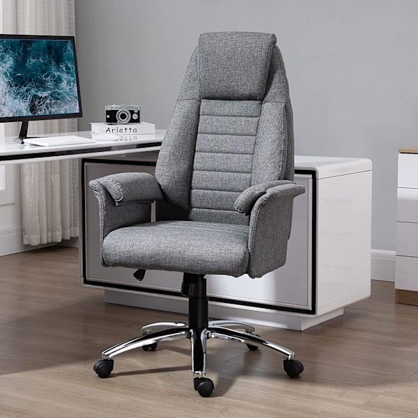 Rootz kontorsstol - Ergonomisk snurrstol - Justerbar i höjdled - Ljusgrå - 68 x 72 x 120-126 cm