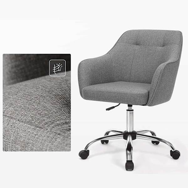 Rootz kontorsstol - Grå skrivbordsstol - Snurrstol - Ergonomisk design - 65cm x 69cm x (83-93)cm