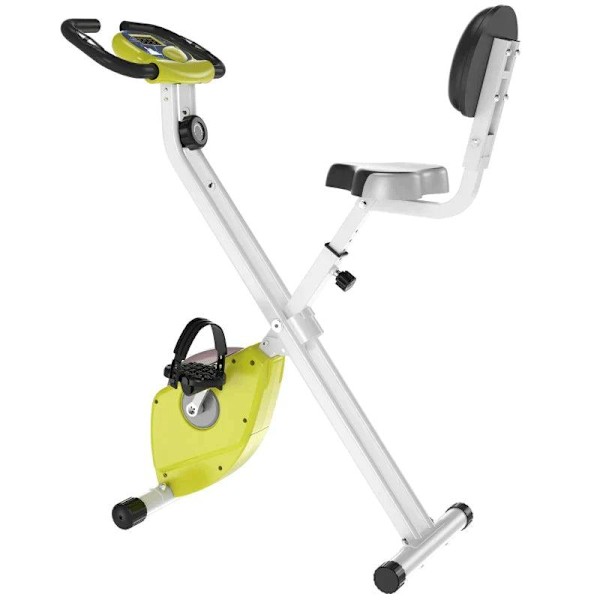 Rootz Manuel Cykeltræner - Motionscykel - Magnetisk træning Xbike - Trænings Xbike - Gul/Hvid - 43 x 97 x 109 cm