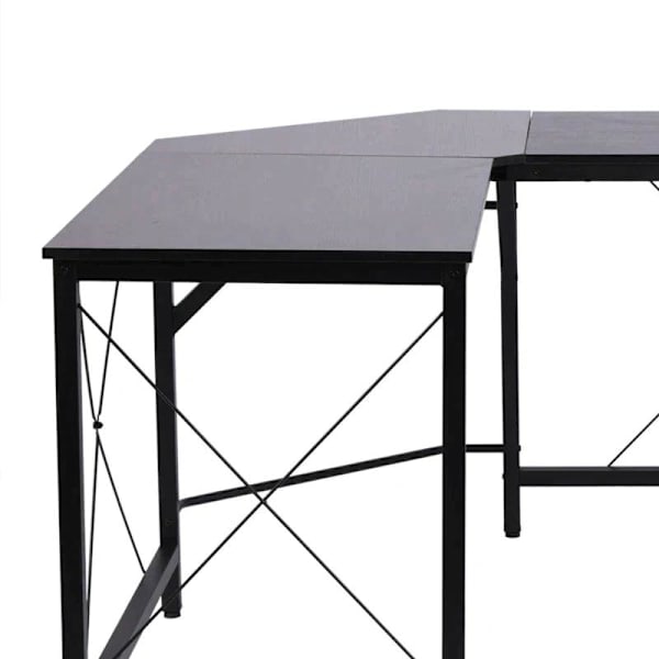 Rootz Skrivbord - Kontorsskrivbord - Spelbord - L Shape Skrivbord - Svart - 150 x 150 x 76 cm