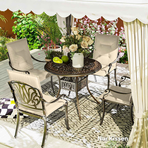 ROOTZ 4 PIECE SET SEAT PUSHION - Tolpude - afføringspude - Maksimal komfort - 108 cm x 50 cm x 5 cm - Indendørs udendørs brug - UV & vandbestandig