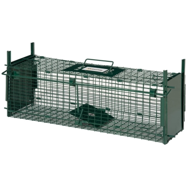 Rootz Live Trap Dyrebur - Humane Dyre Trap - Præcis fangstmekanisme - Meget følsom - Robust og holdbar - Sikker for kæledyr og børn - 60 cm x 18 cm x