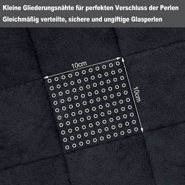 Rootzin painotettu terapiapeitto - Ahdistuneisuutta lievittävä peitto - Stressiä vähentävä peitto - Tasainen painon jakautuminen - Kaksiosainen mukavu