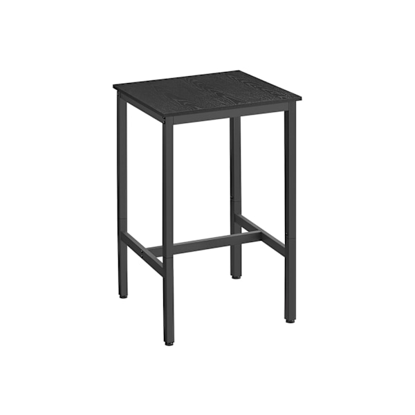 Rootz Ebony Black-Black baaripöytä - Korkea pöytä - Korkea pöytä - Lastulevy ja teräs - Kevyt - Tukeva - Helppo koota - 60cm x 60cm x 92cm
