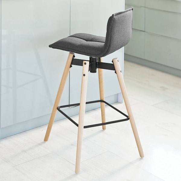 Rootz kääntyvä baarijakkara - korkeussäädettävä jakkara - pehmustettu istuin - Design-jakkara Home Bariin - 98cm x 36cm x 38cm