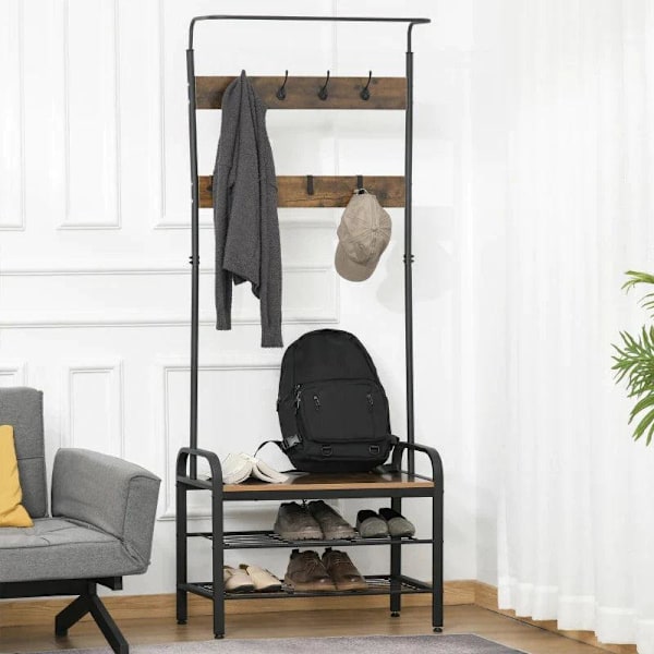 Rootz-naulakko - Kenkäteline - Vaateteline - Hall Tree - 72 x 34 x 185 cm