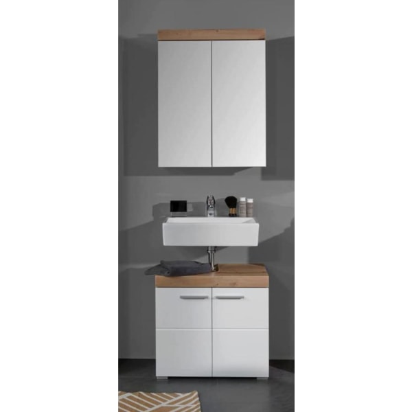 Rootz Badeværelsessæt - Badeværelsesskabe - Højglans - 60 x 190 x 34 cm White