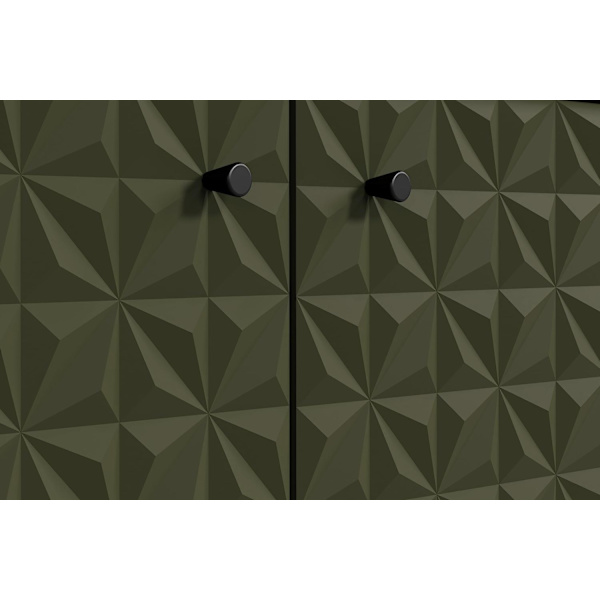 Rootz Door Panels - Cabinet Fronts - Highboard Enhancers - Sideboard Upgrades - Modern Elegance - Dark Green - 60x60x2cm.