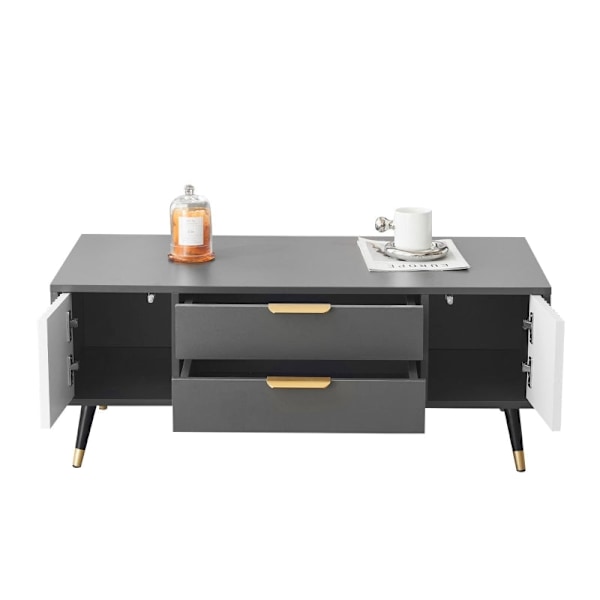 Rootz Modern Sofabord - Moderne Bord - Stilfulde møbler - Rigelig opbevaring - 100L x 50W x 40H cm