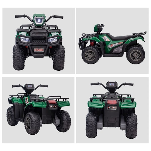 Rootz elektrisk fyrhjuling för barn - ATV för barn - Batteridriven fyrhjuling - Realistisk körupplevelse - Förbättrad säkerhet - Underhållning på språ