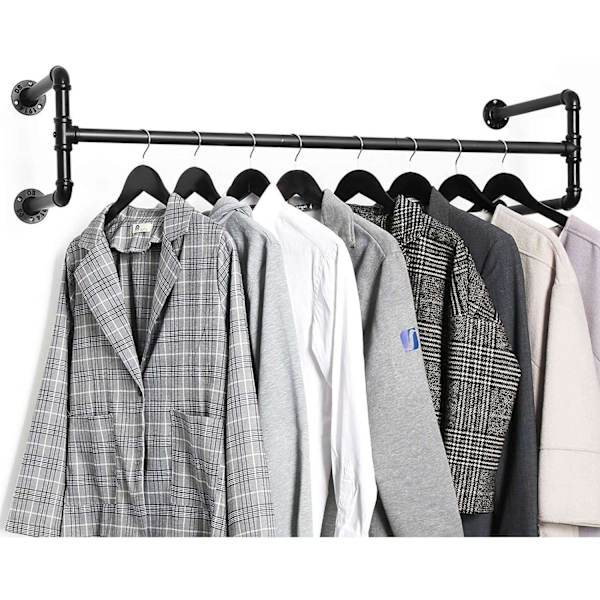 Rootz industrielle tøjstang på væggen - Tøjstativ - Garderobe - Tøjstænger - 110 x 30 x 29,3 CM