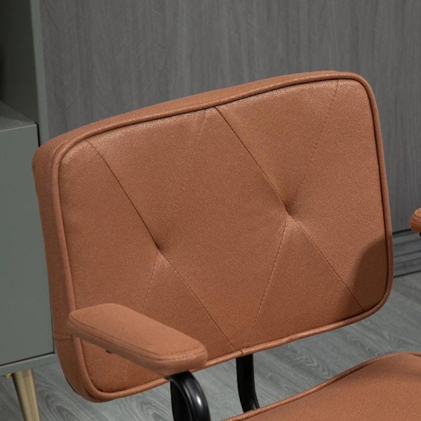 Rootz kontorsstol - Elegant kontorsstol - Skrivbordsstol - Höjdjusterbar - 360° Rotation Tiltbar - Brun - 61 x 58 x 82-91 cm
