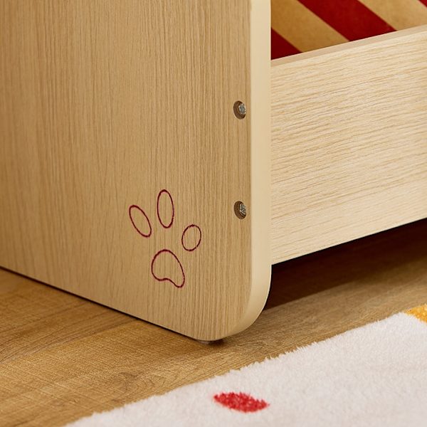 Rootz Kids Tøjstativ - Børnetøjsstativ - Hængestang - Massiv træstang - Skoopbevaring - 71 cm x 110 cm x 40 cm