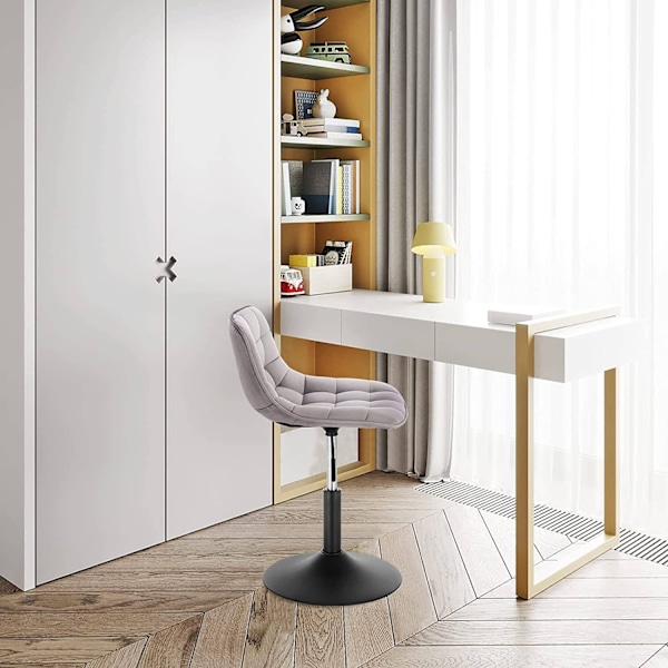 Rootz Velvet Metal Bar Pall - Bänkpall - Justerbar Barstol - Slitstark, Ergonomisk, Halkfri - 35cm x 42,5cm, Höjd 60,5cm-72cm