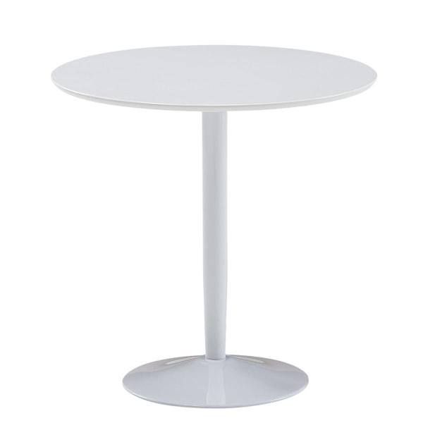 Rootz matbord runt 75x75x74 cm Litet köksbord vitt högblankt - R