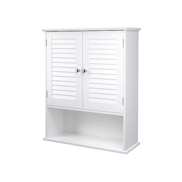 Rootz Väggskåp - Köksväggskåp - Badrumsväggskåp - Väggskåp - Förvaringsväggskåp - Väggskåp med dörrar - Vit - 60 x 20 x 70 cm