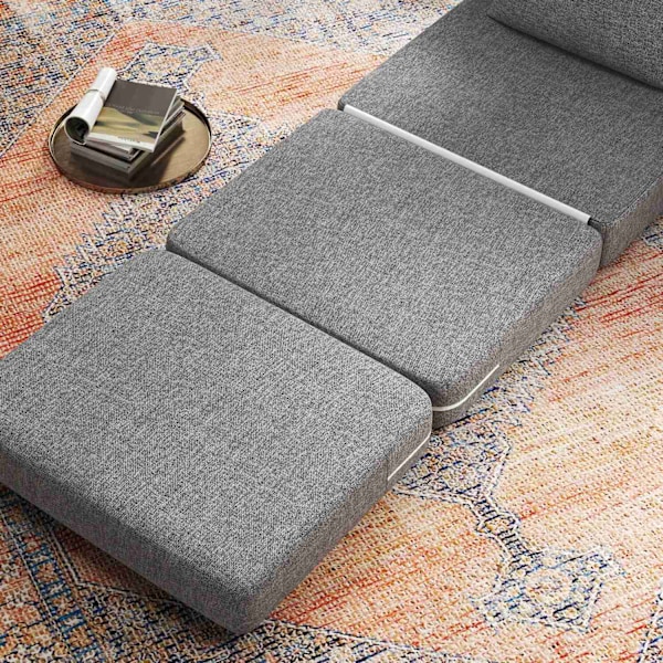 Rootzin vuodesohva - Vieraspatja - Tri -Fold -tuoli - kompakti ja monipuolinen - metallikehys - 80x75x74 cm - harmaa