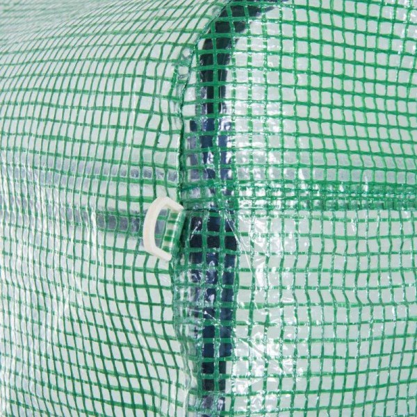 Rootz Drivhus - Polytunnel Drivhus - Walk-in drivhus med rullebare dæksler - UV beskyttelse - Stålrør - Grøn - 590L x 300W x 200H cm