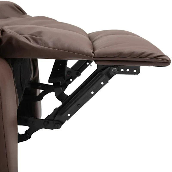 Rootz Massagestol - Avslappningsstol - Tv-stol - Massagefunktion - Tiltbar Med Fjärrkontroll - Läderimitation - Brun - 94 x 99 x 99 cm