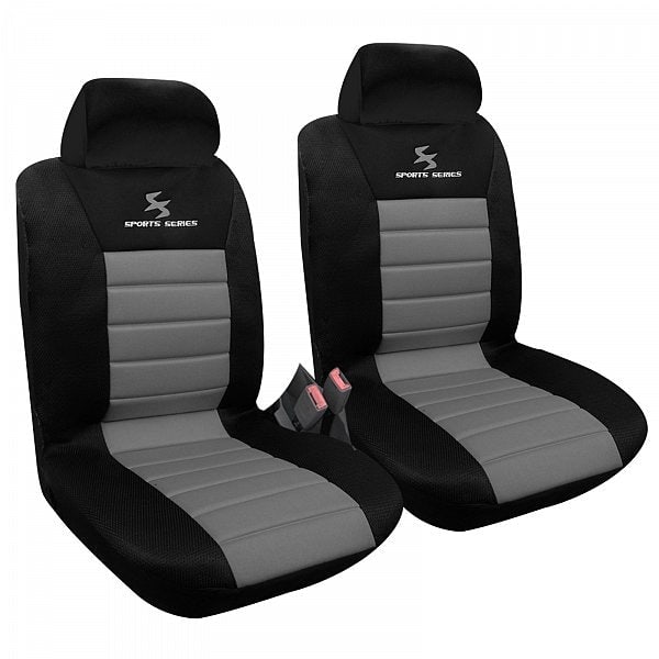 Rootz Car Seat Cover Set - Framsätesskydd - Drakebroderi - Andas polyester - Enkel montering - 100 % tvättbar - Universalstorlek