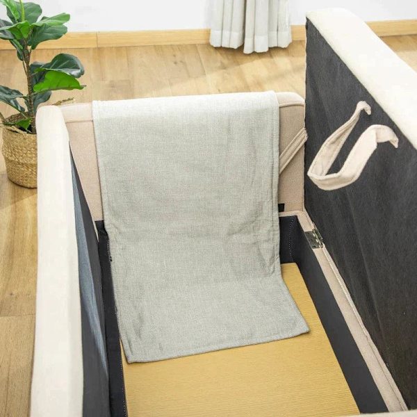 Rootz Ridsemåtte - Ridsebeskyttelse Sofa Sisal Ridsetæppe Til Kat - Lænestolssofa - Katte Ridsemåtte - Beige + Grå - 130 x 45 x 0,3 cm