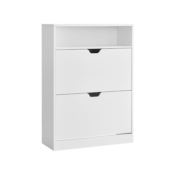 Rootz Skoskåp - Förvaringsorganisator - Spånskiva Material - Platssparande - Enkel montering - Molnvit - 24cm x 80cm x 102cm