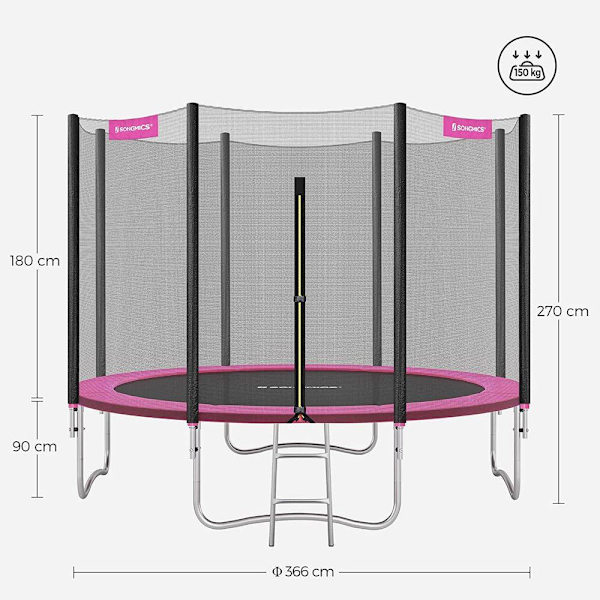 Rootz Trampolin - Utomhusstudsmatta - Barnstudsmatta - Ministudsmatta - Trampolinpark - Hoppstudsmatta - Svart/Grön