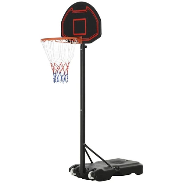 Rootz Basketball Stand - Basketball Hoop - Højdejusterbar - Meget stabil - Stål/PE - Sort - 131 x 49 x 195-250 cm