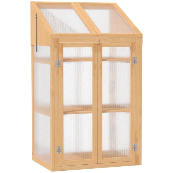 Rootz Mini Greenhouse - Compact Plant Shelter - Seed Starter - träram - Optimal Light & Heat - 70L X 50W X 120H CM