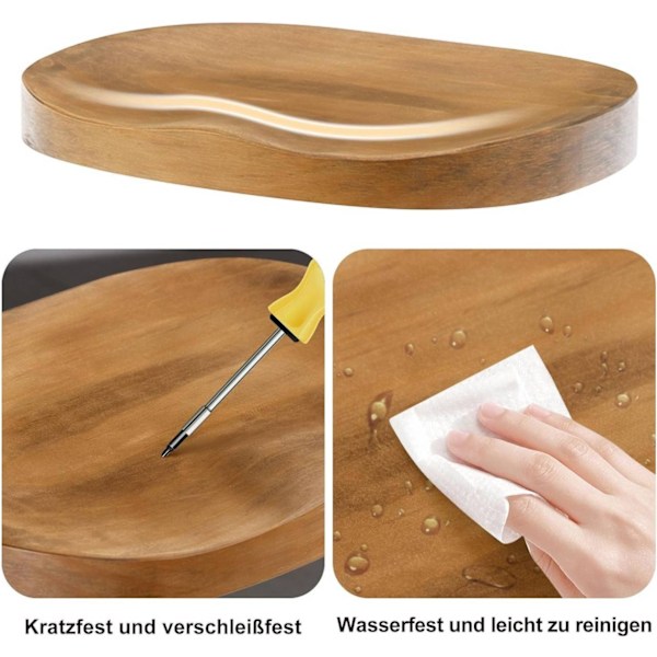 Rootz Barstolsset i trä - Vridbara pallar - Köksstolar - Furu - Vridbar sits - Justerbar i höjdled - 41,5 cm x (60-81 cm) x 31,5 cm