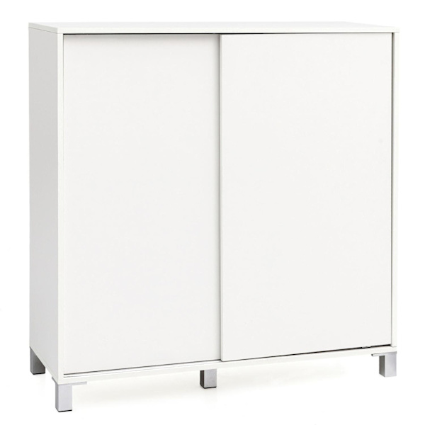 Rootz skoskab træ hvid 100x108x37,5 cm hylde høj - Design skohylde Stort 20 par sko Skohylde entre - Skoopbevaringsplads sparer - Skoopbevaringsrum mø