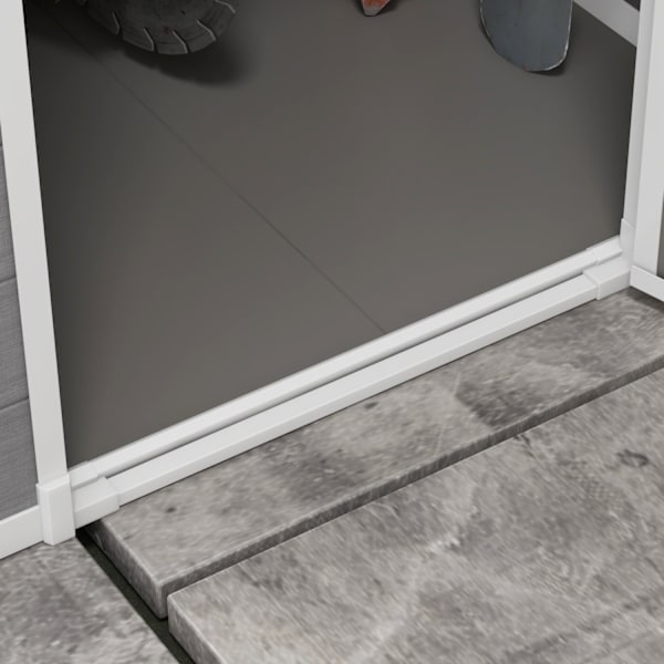 Rootz Tool Shed - Garden Shed - Storage Shed - Secure Lock - 122 x 149 x 192/177 cm
