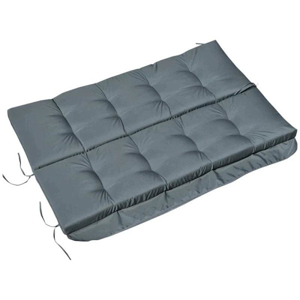 Rootz sædehynde - Hyndesæt - Stolehynde - Gyngepude - Hyndesæde - Havegyngepude - Rygpude Sidepude - Mørkegrå - 170L x 100W x 8H cm