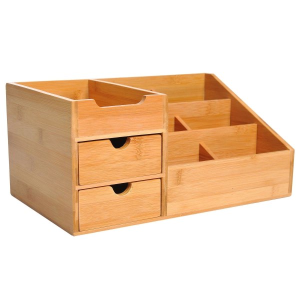 Rootz Desk Organizer - Bruin - Bamboe - 12,99 cm x 8,07 cm x 6,1