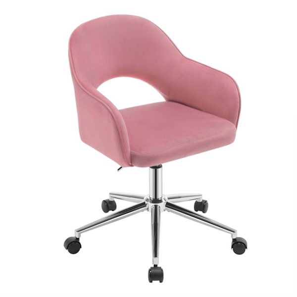 Rootz Velvet Swivel Office Chair - Ergonomisk skrivbordsstol - 360° vridbar - Höjdjusterbar - 77-86,5 cm x 43,5 cm x 62 cm