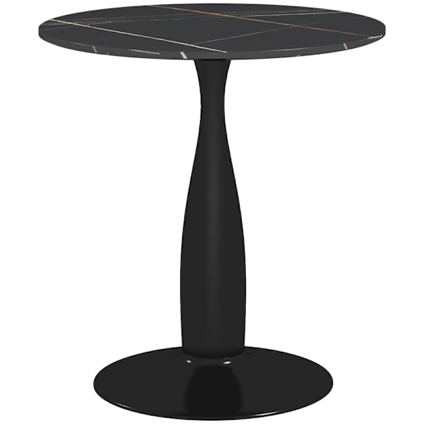 Rootz Matsalsbord - Köksbord - Matbord - Elegant stil - Ø70cm x 74cm - Melaminbelagd MDF - Pulverlackerad stålstomme