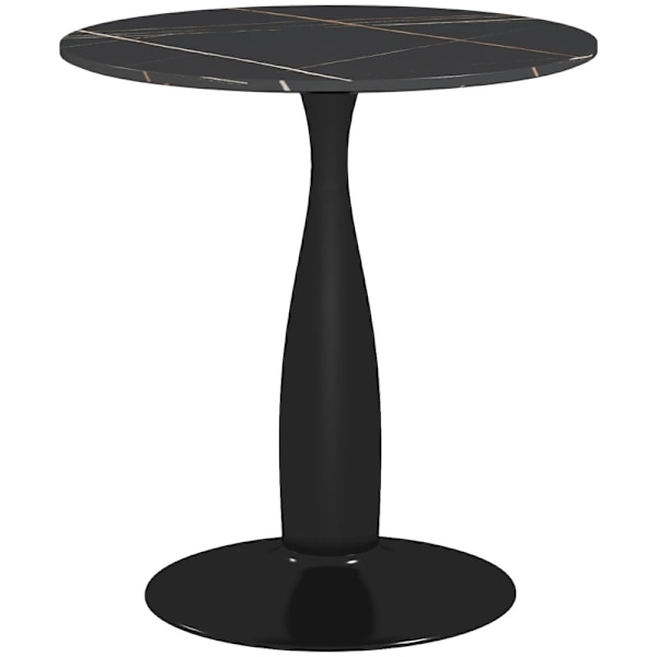Rootz ruokapöytä - Keittiön pöytä - Ruokapöytä - Tyylikäs tyyli - Ø70cm x 74cm - Melamiinipinnoitettu MDF - Jauhemaalattu teräsrunko