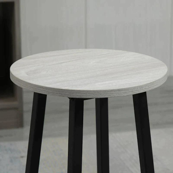 Rootz Industrial baaripöytäsetti - 6 osaa - 2 pöytää ja 4 baarituolia - harmaa + musta - lastulevy - teräs - 100L x 40W x 90K cm
