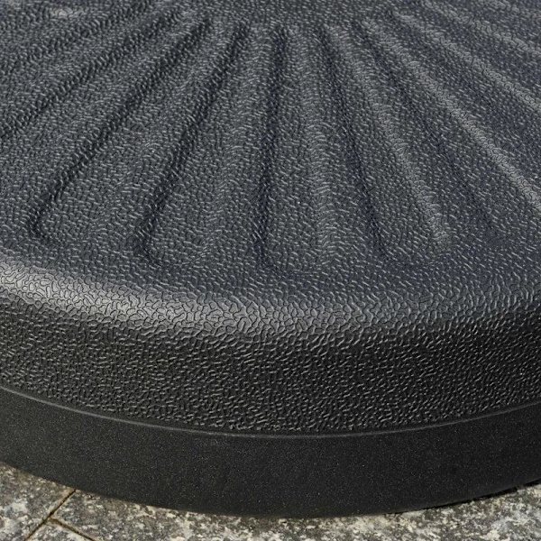 Rootz Parasol - Parasolstativ til parasol - Parasolstænger - Parasolbund til haveterrasse Balkon - Cement - Sort - Ø51 x 12H cm