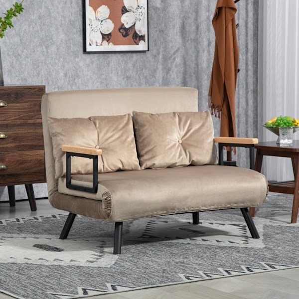 Rootz sovestol - gæsteseng - sovesofa - 5-niveau justerbart ryglæn - Robust stålramme - 102 cm x 73 cm x 81 cm