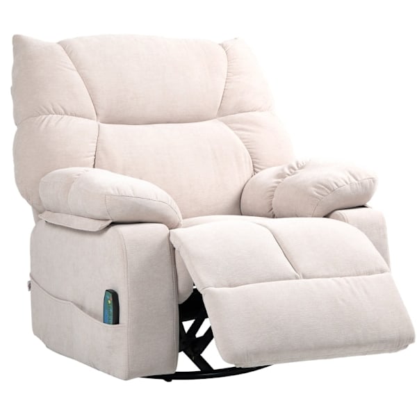 Rootz Massagestol - TV Lænestol - Hvilestol - Luksusstof - Varmefunktion - 98cm x 90cm x 98cm