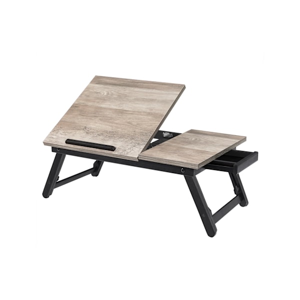 Rootz Bamboo Laptopställ - Greige Desk Riser - Justerbar höjd - Lätt - Miljövänligt - 55 cm x 35 cm x 23 cm