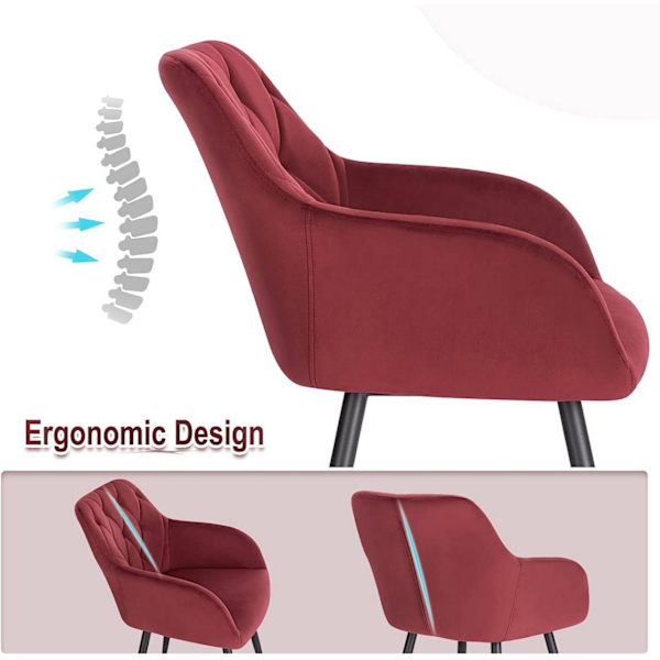 Rootz matstolsset - Modern sits - Fåtölj - Ergonomisk design - Sammetstyg - 44cm x 42,5cm x 46,5cm - Lastkapacitet 120kg